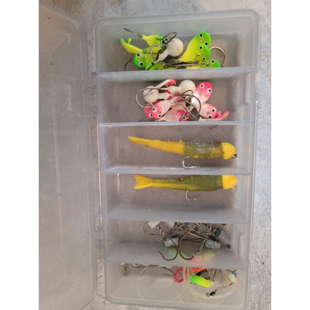 Huge Vintage Fishing Tackle Lot Lures Bobbers Hooks Line Jigs Soft Baits As... - Picture 9 of 11